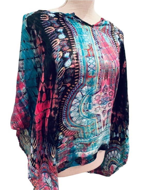 Accessories - VIBRANT TRIBAL-INSPIRED KAFTAN/COVER UP. EXCELLENT CONDITION!